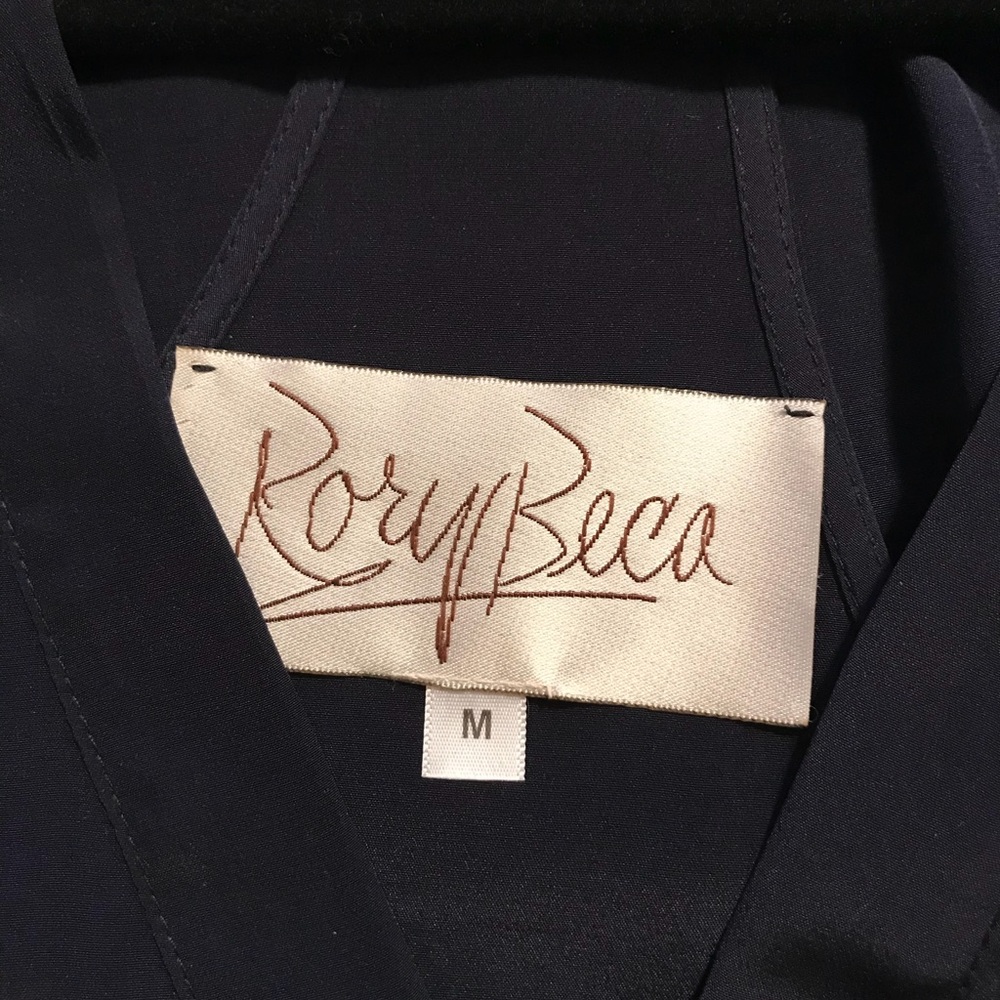 Rory Becca silk navy top *PRICE DROP - Picture 2 of 4